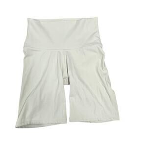 Full Send Fitness Light Tan Bike Shorts High Rise Size XS Logo Biker Athleisure